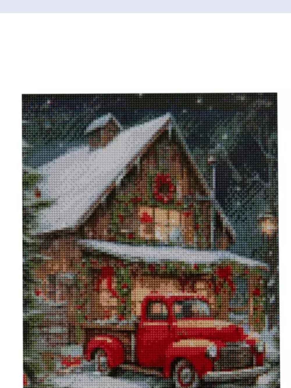 Hobby Lobby Red Vintage Truck Christmas Diamond Art